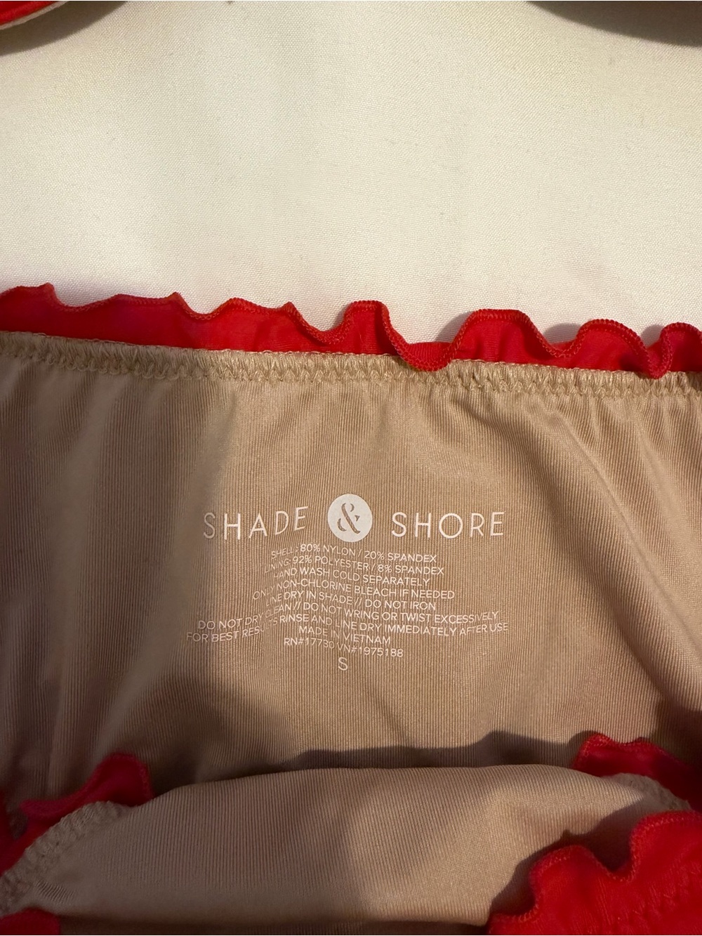 Shade & Shore Red Ruffle Two-Piece Bikini - Picture 3 of 3